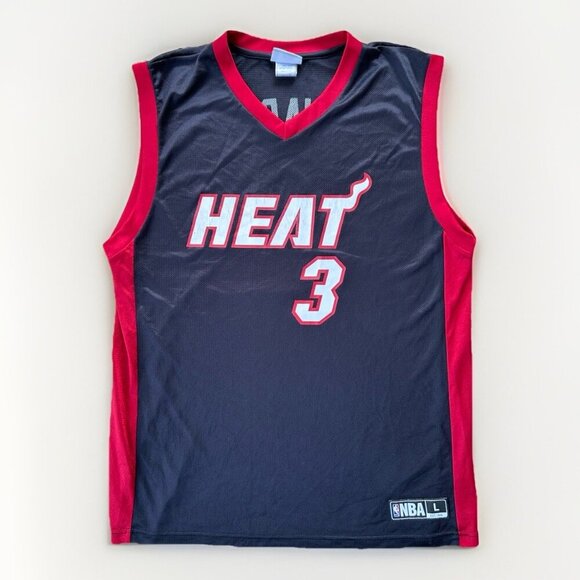 NBA Other - Miami Heat #3 Dwayne Wade NBA Basketball Black Away Jersey Men’s Size Large